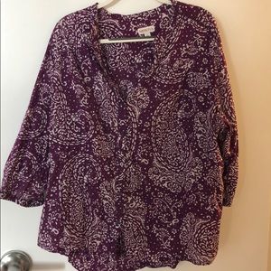 Batik cotton button up shirt